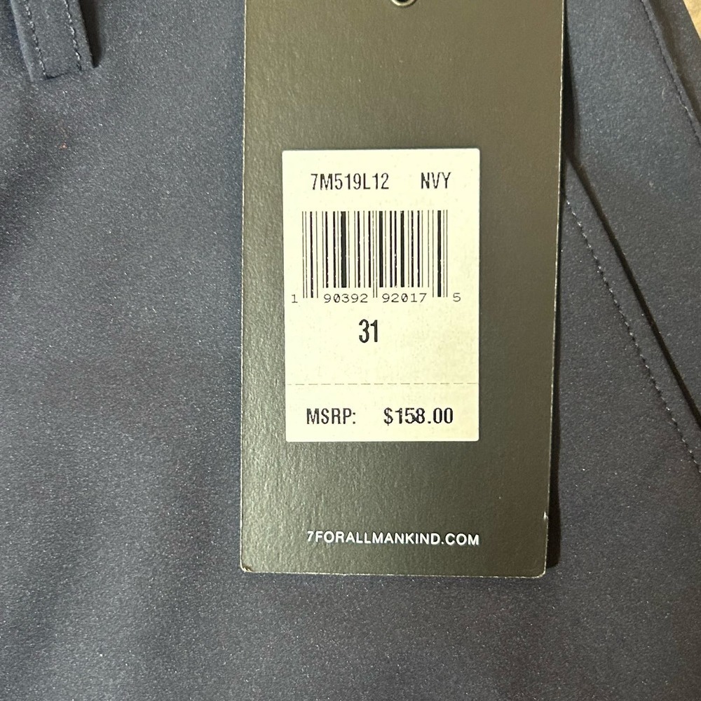 7 For All Mankind Shorts Mens 31 Navy Blue Flat Front Tech Series MSRP $158 NEW - Picture 4 of 10
